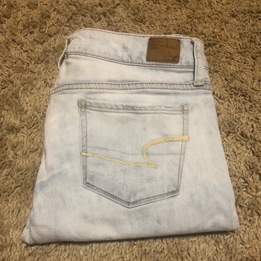 AE distressed skinny jeans